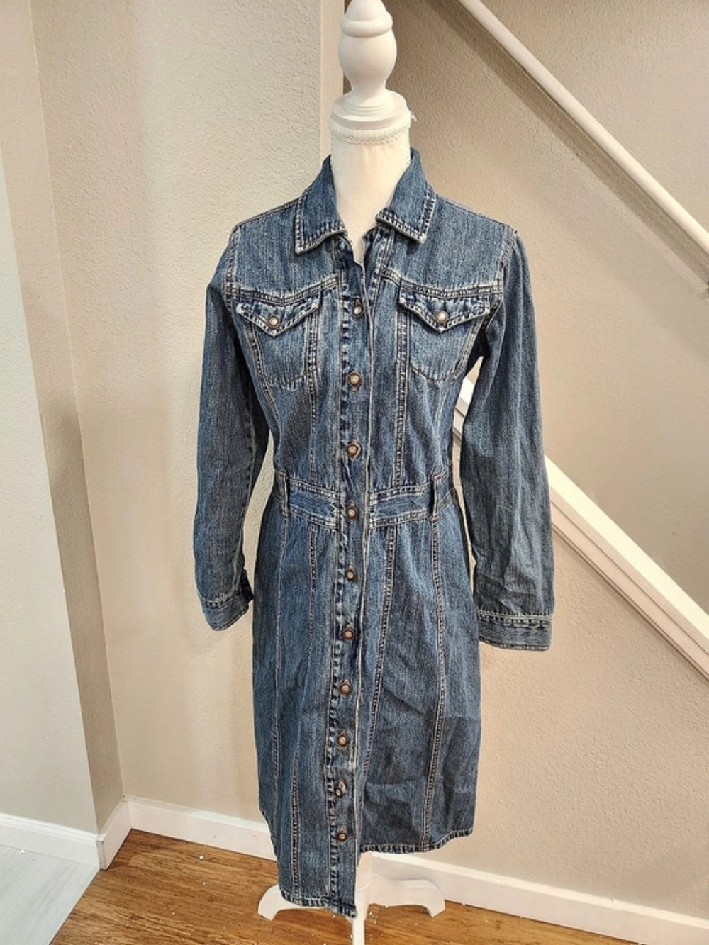 Denim Midi Dress Size Small